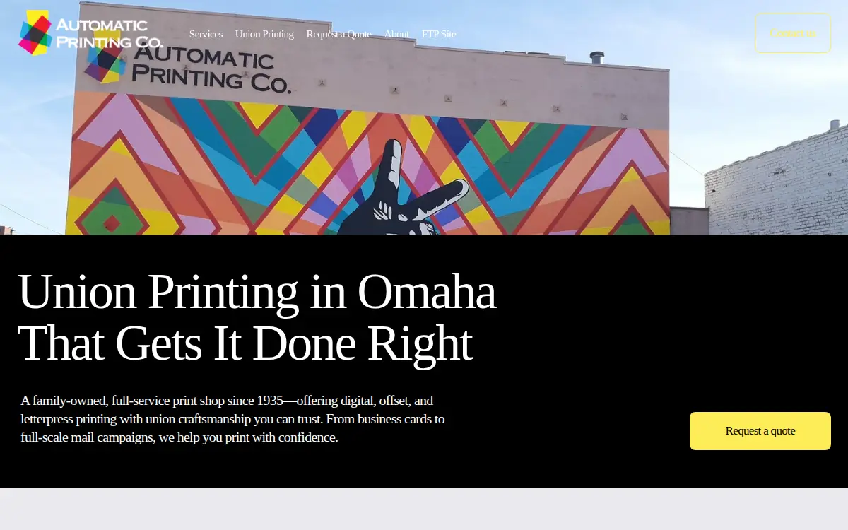 Homepage of Automatic Printing CO
