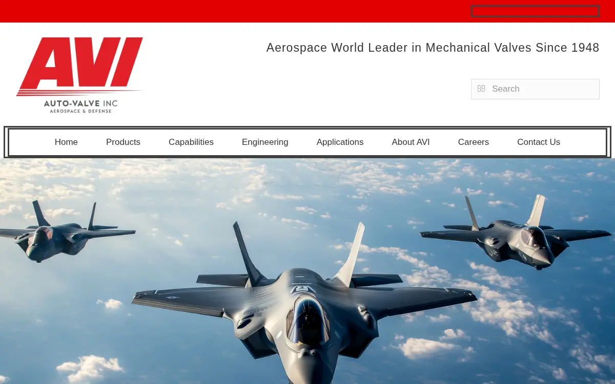 Homepage of Auto-valve, INC