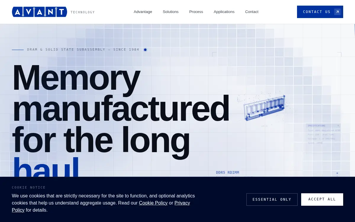 Homepage of Avant Technology, INC.