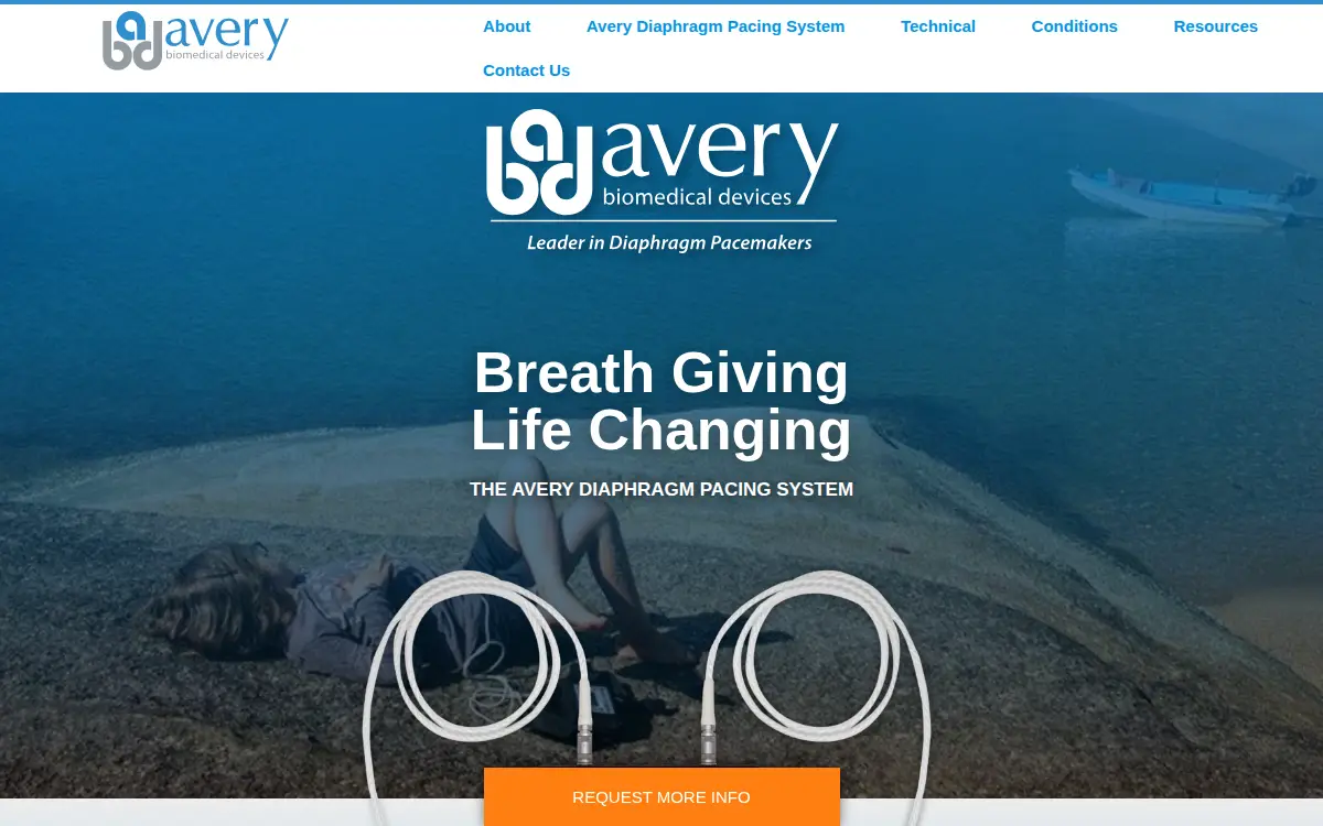 Homepage of Avery Biomedical Devices INC.