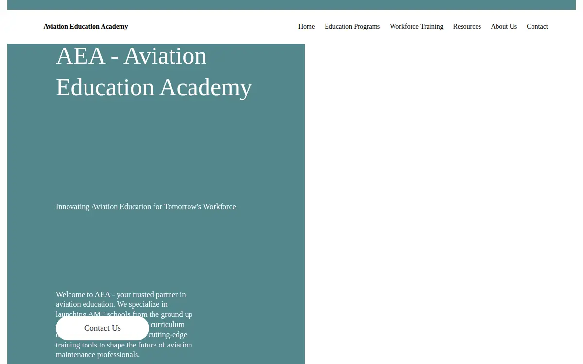 Homepage of Aviation Education Academy L.l.c