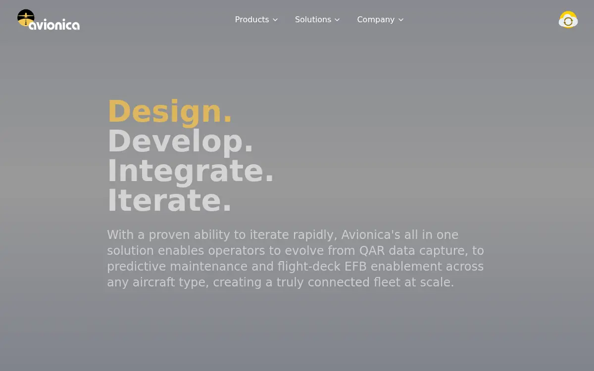 Homepage of Avionica, LLC