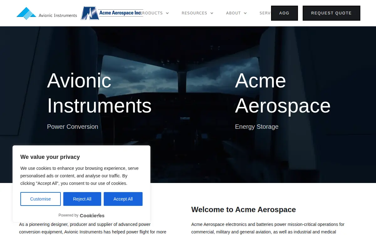 Homepage of Avionic Instruments LLC