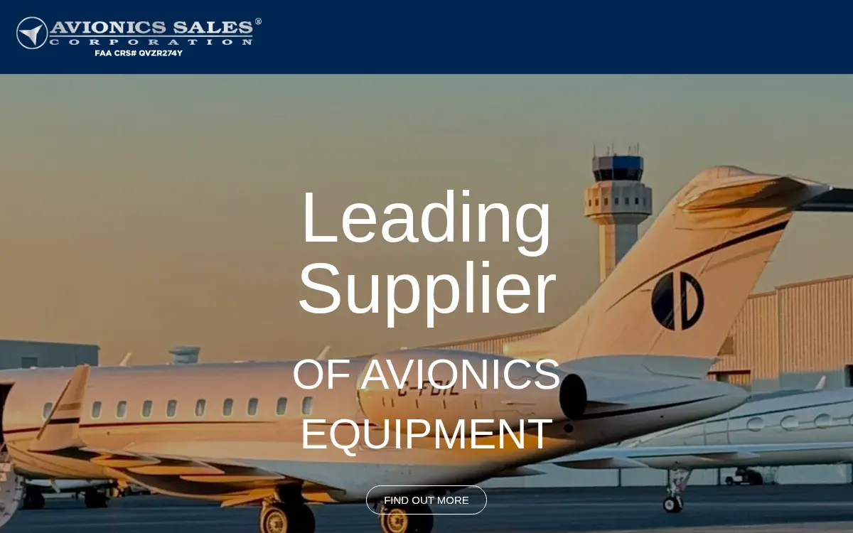 Homepage of Avionics Sales Corporation