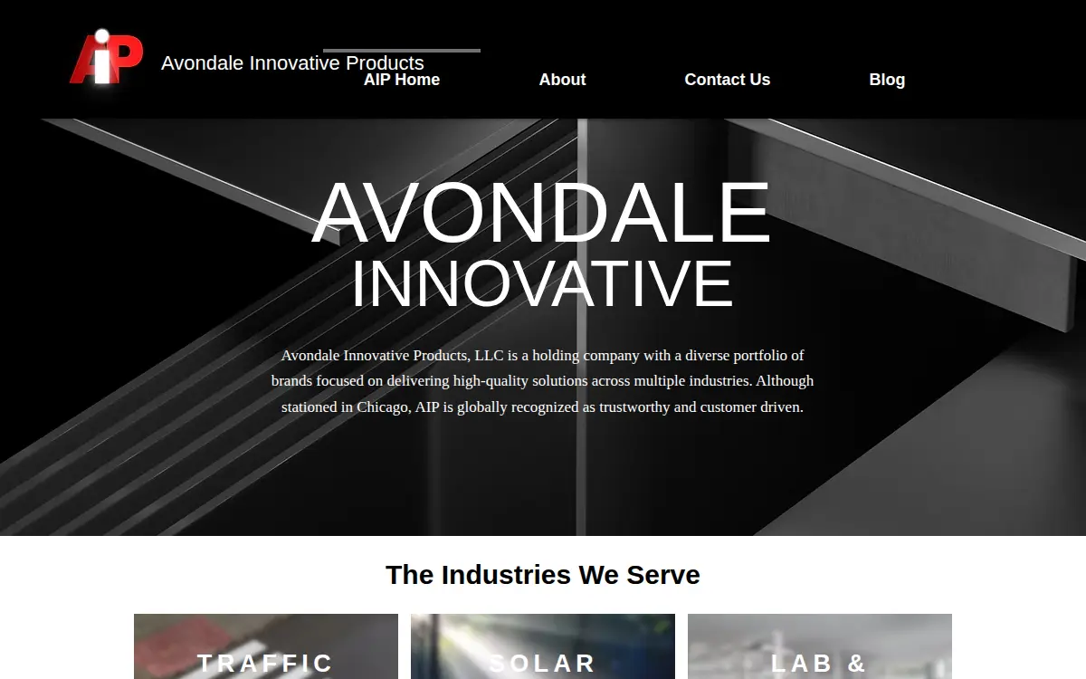 Homepage of Avondale Innovative Products, LLC