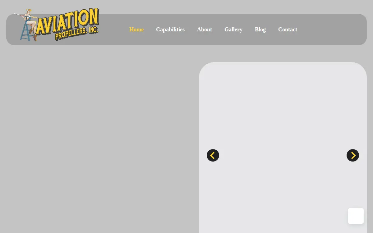 Homepage of Aviation Propellers INC.