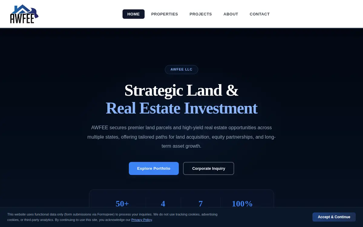 Homepage of Awfee LLC