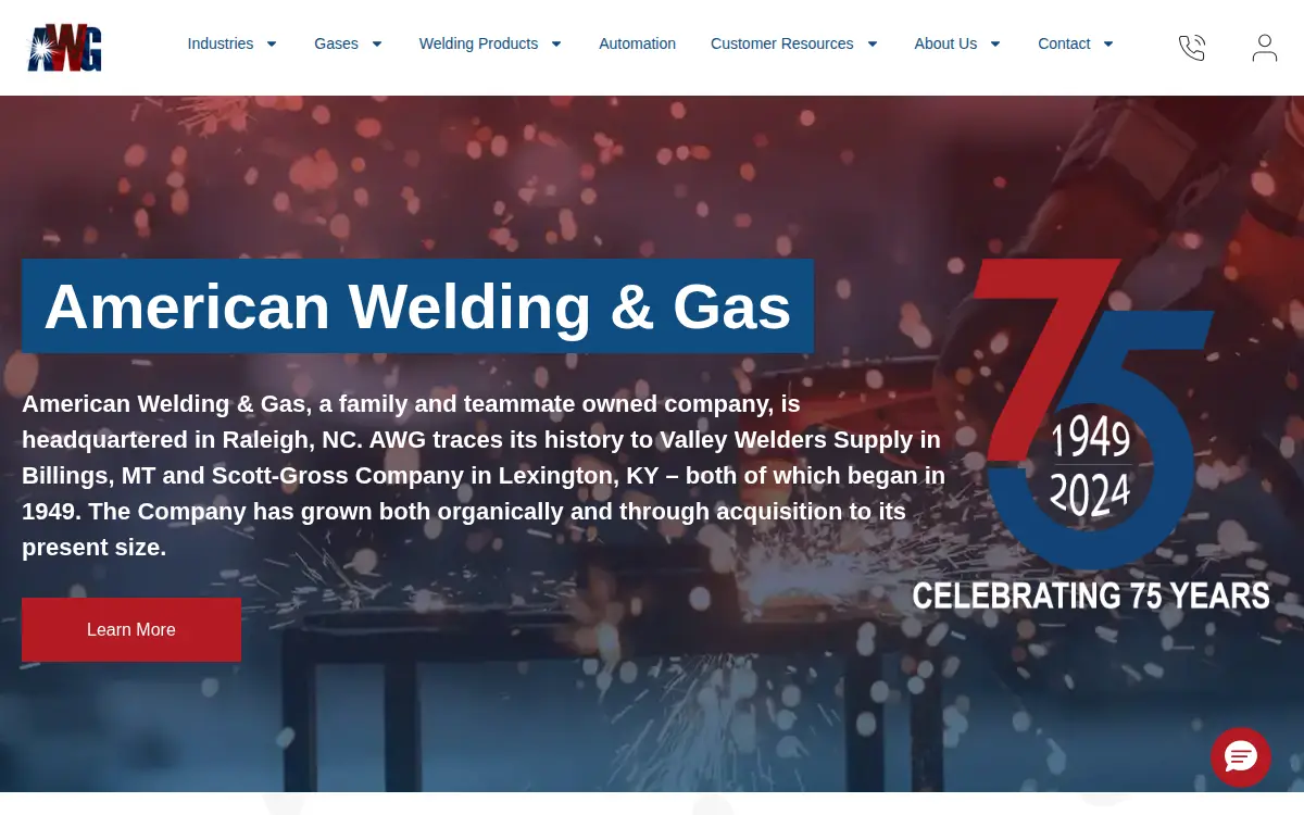Homepage of American Welding & Gas INC