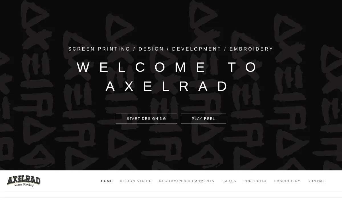Homepage of Axelrad, LLC
