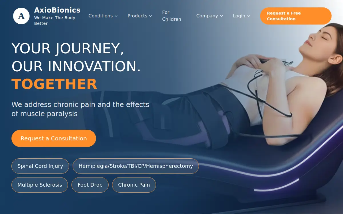 Homepage of Axiobionics, LLC