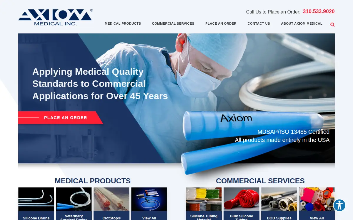 Homepage of Axiom Medical, Incorporated