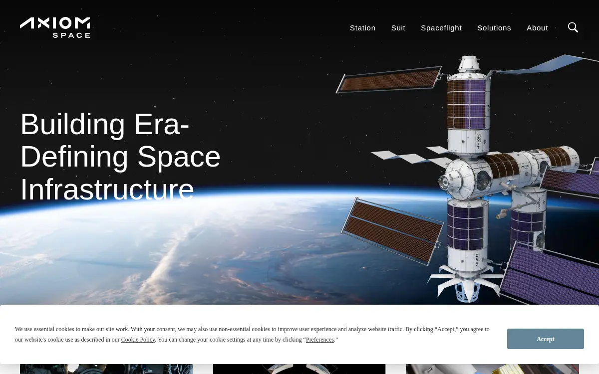 Homepage of Axiom Space INC