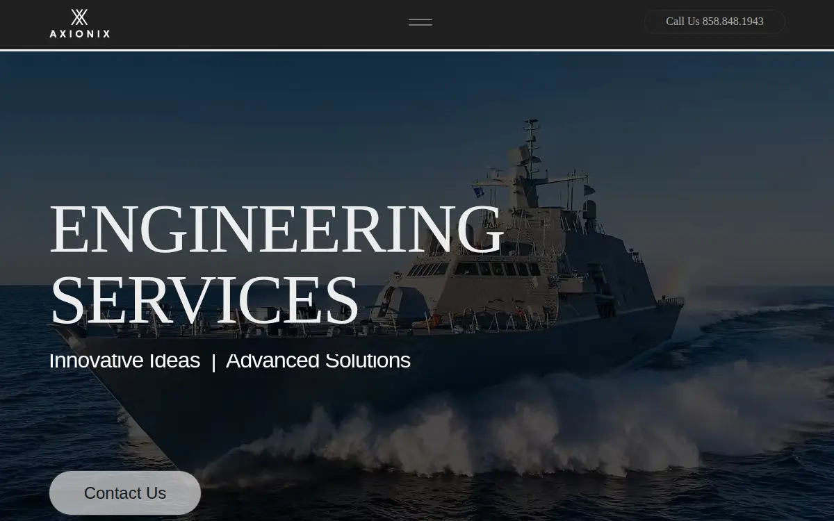 Homepage of Axionix LLC