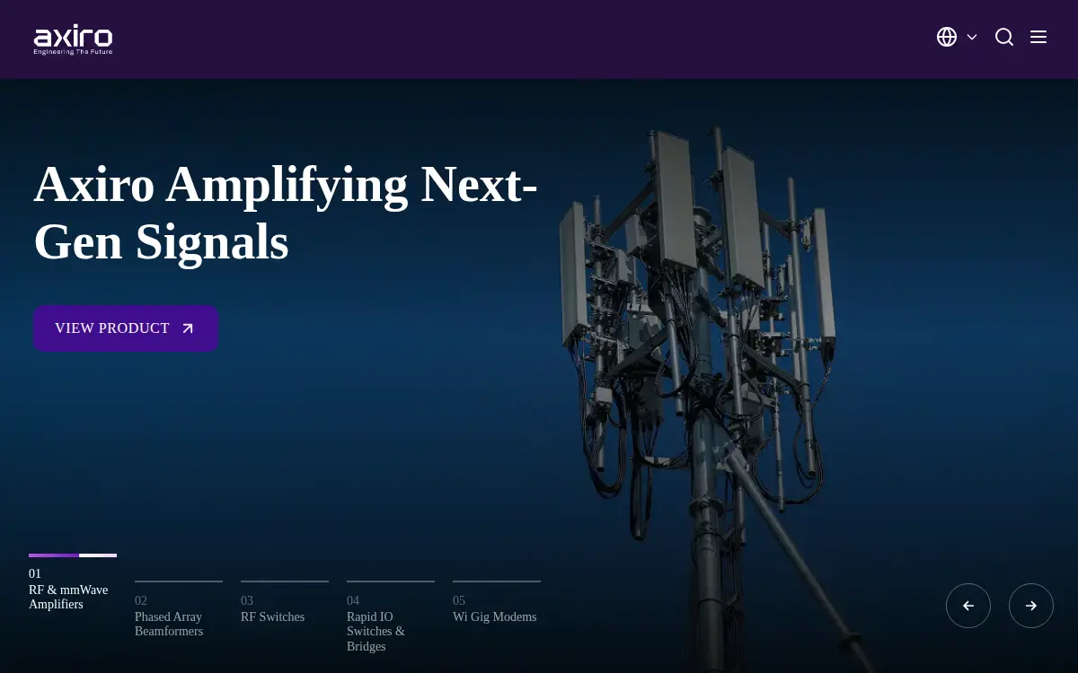 Homepage of Axiro Semiconductor INC.