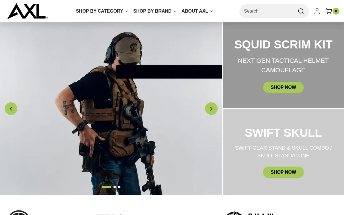 Homepage of Axl LLC