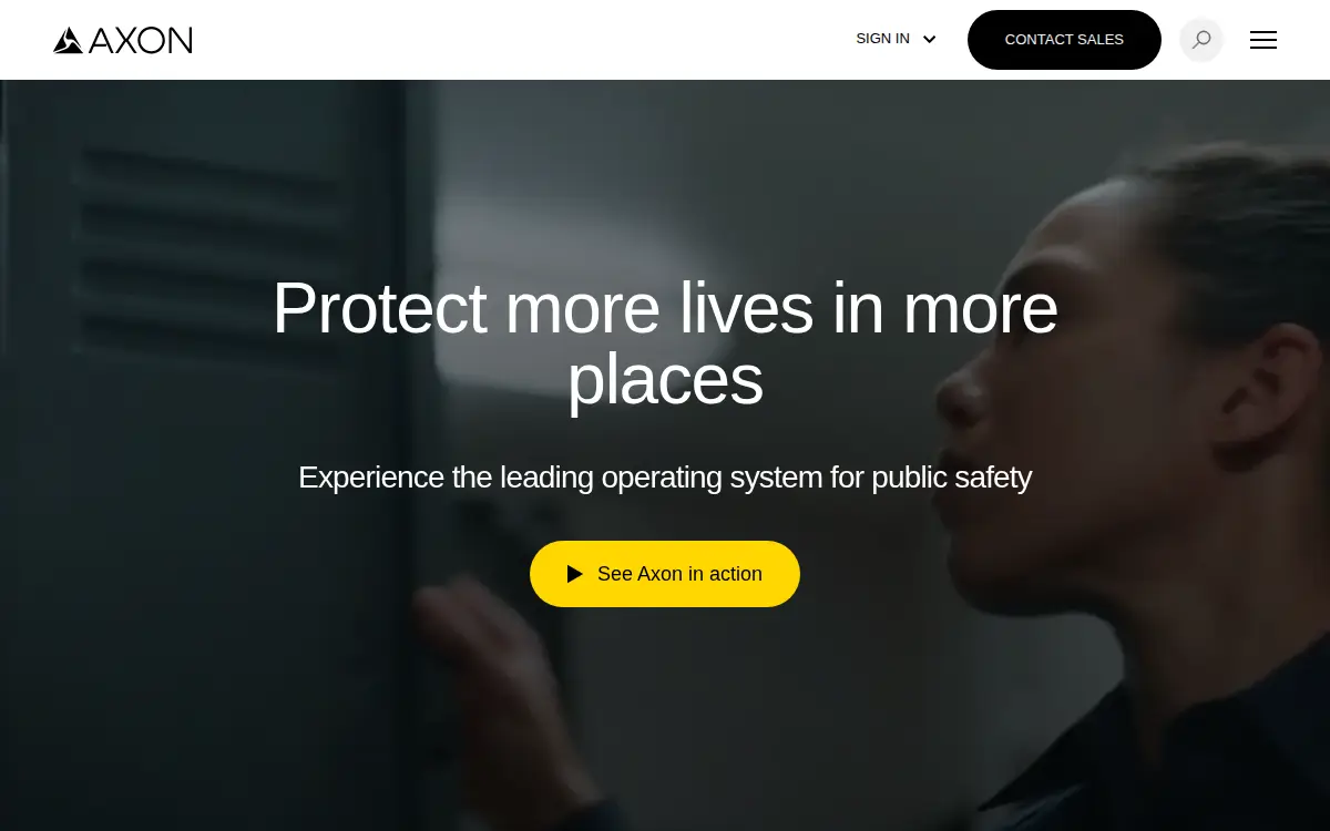 Homepage of Axon Enterprise, INC.