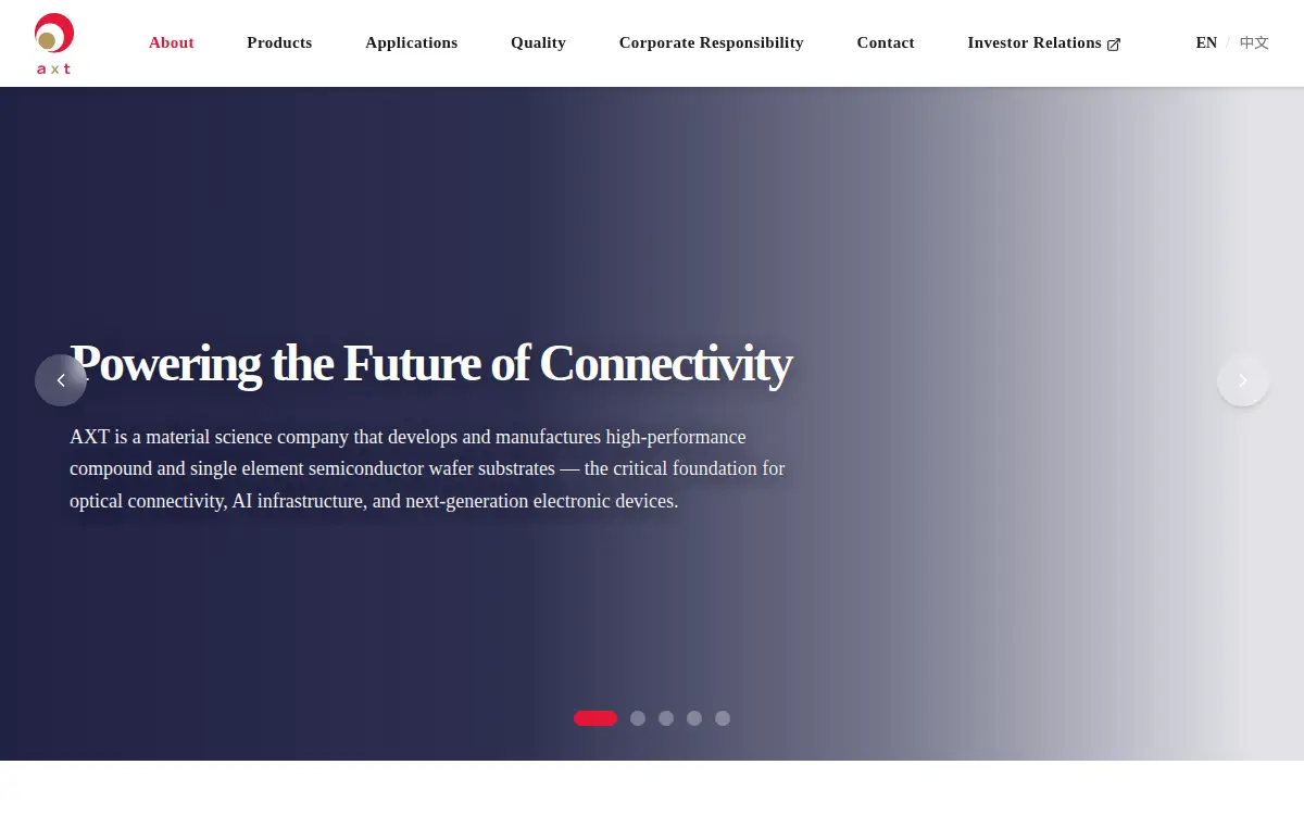 Homepage of Axt-tongmei INC