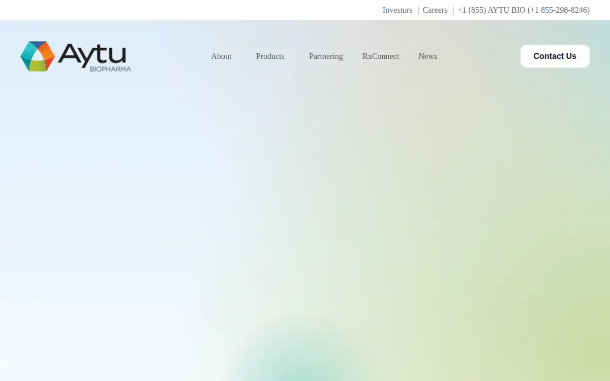 Homepage of Aytu Biopharma, INC