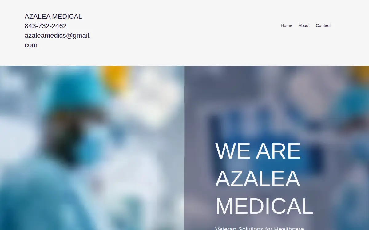 Homepage of Azalea Medical LLC