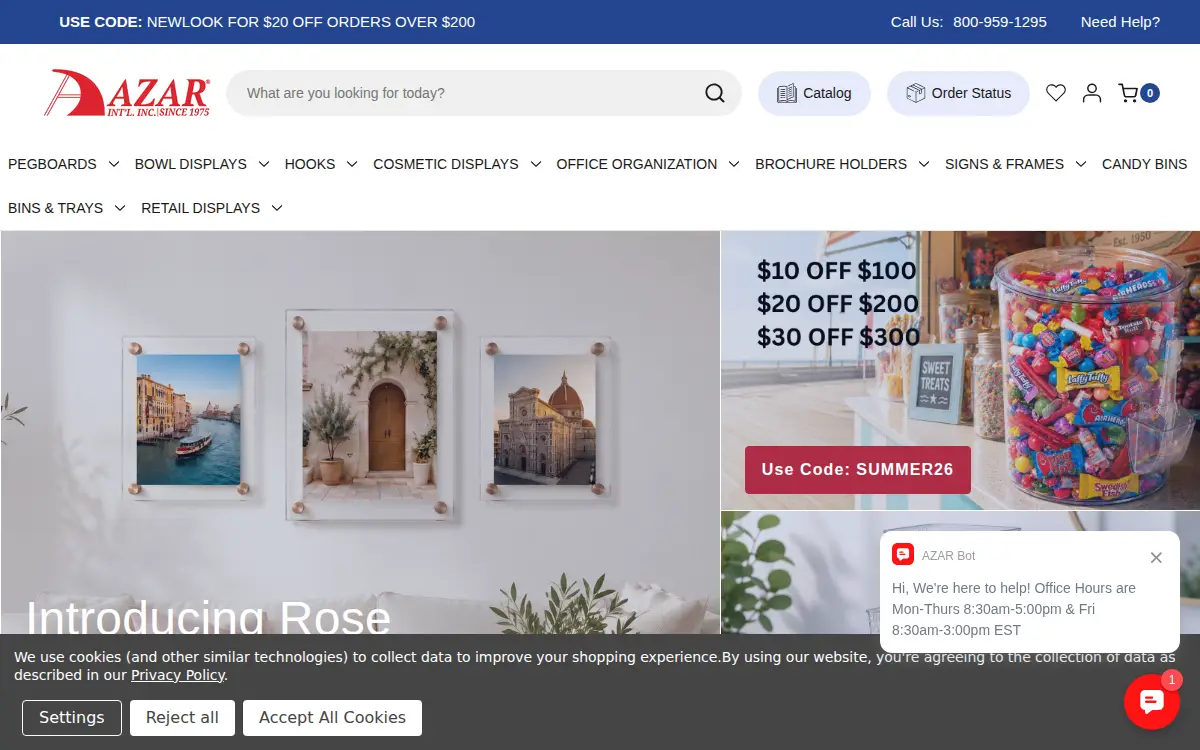 Homepage of Azar International, INC.
