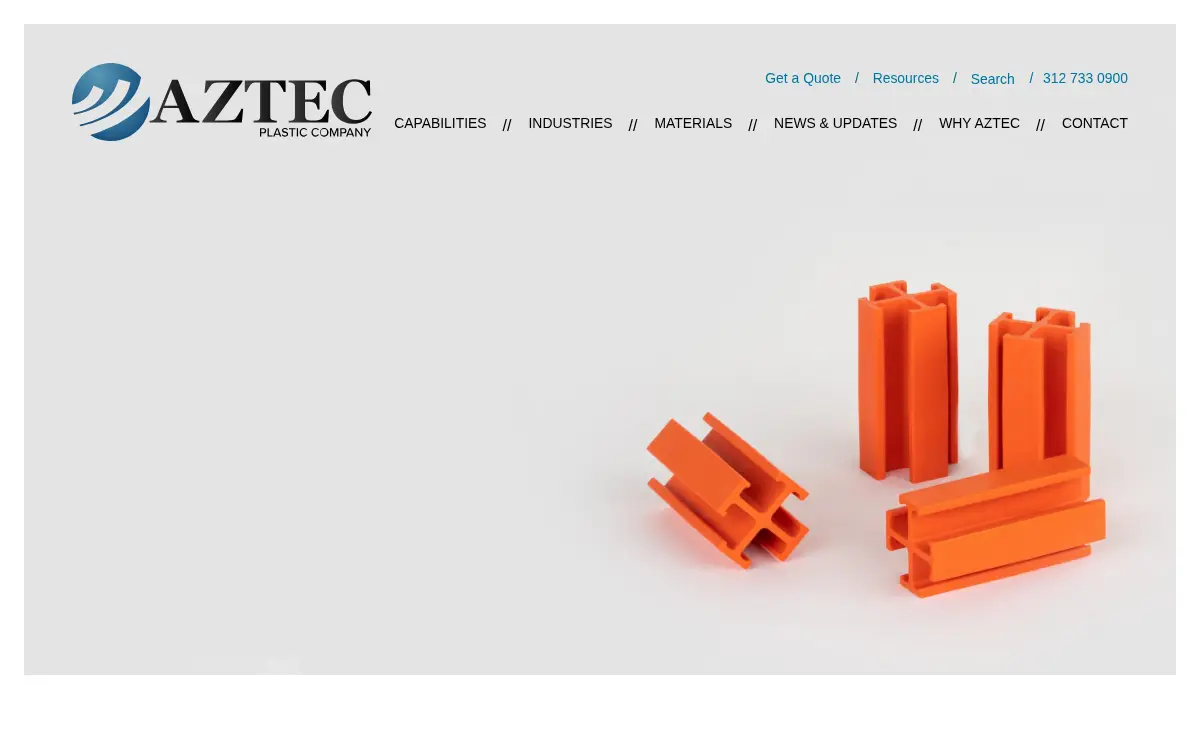 Homepage of Aztec Plastic Company