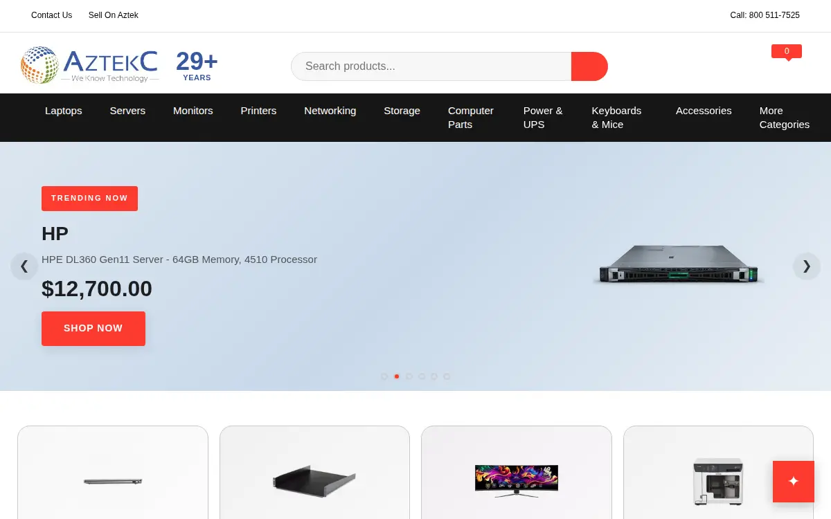 Homepage of Aztek Computers, LLC