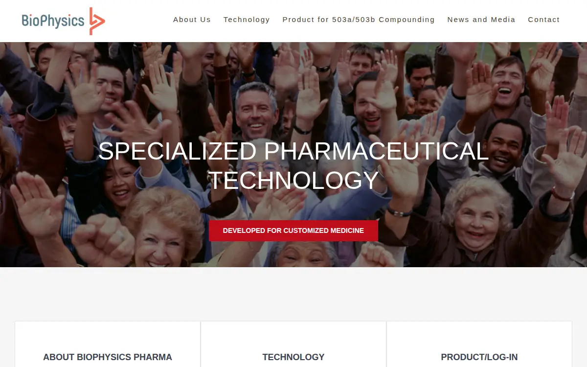 Homepage of Biophysics Pharma INC