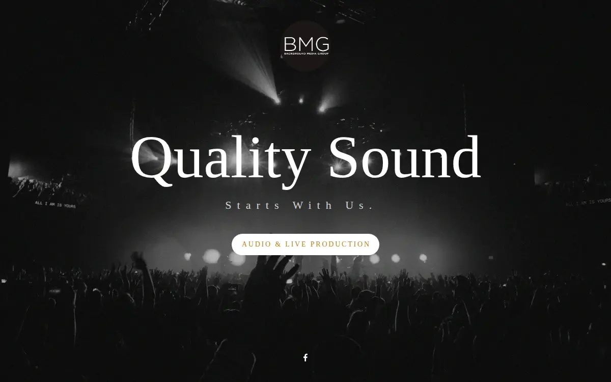 Homepage of Background Media Group, LLC