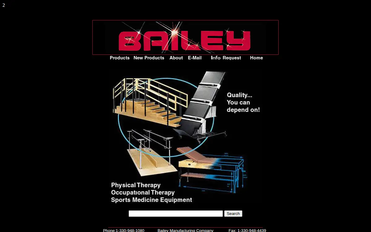 Homepage of Bailey Manufacturing CO