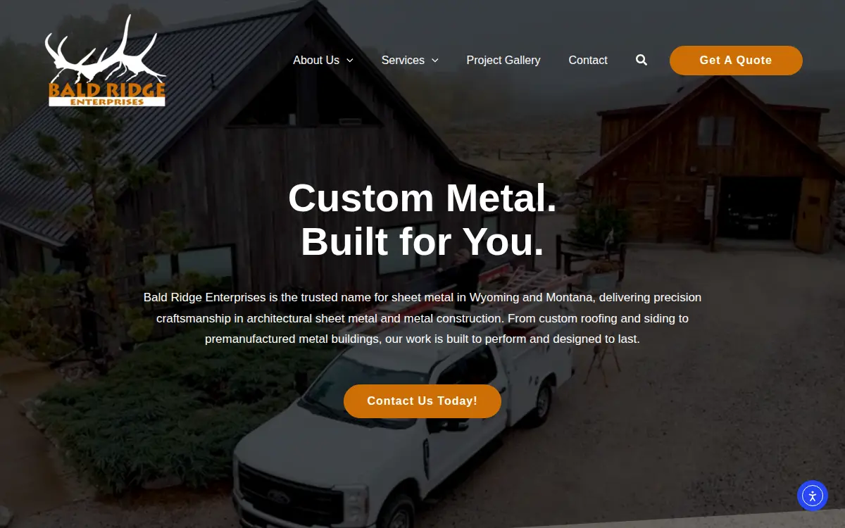 Homepage of Bald Ridge Enterprises, LLC