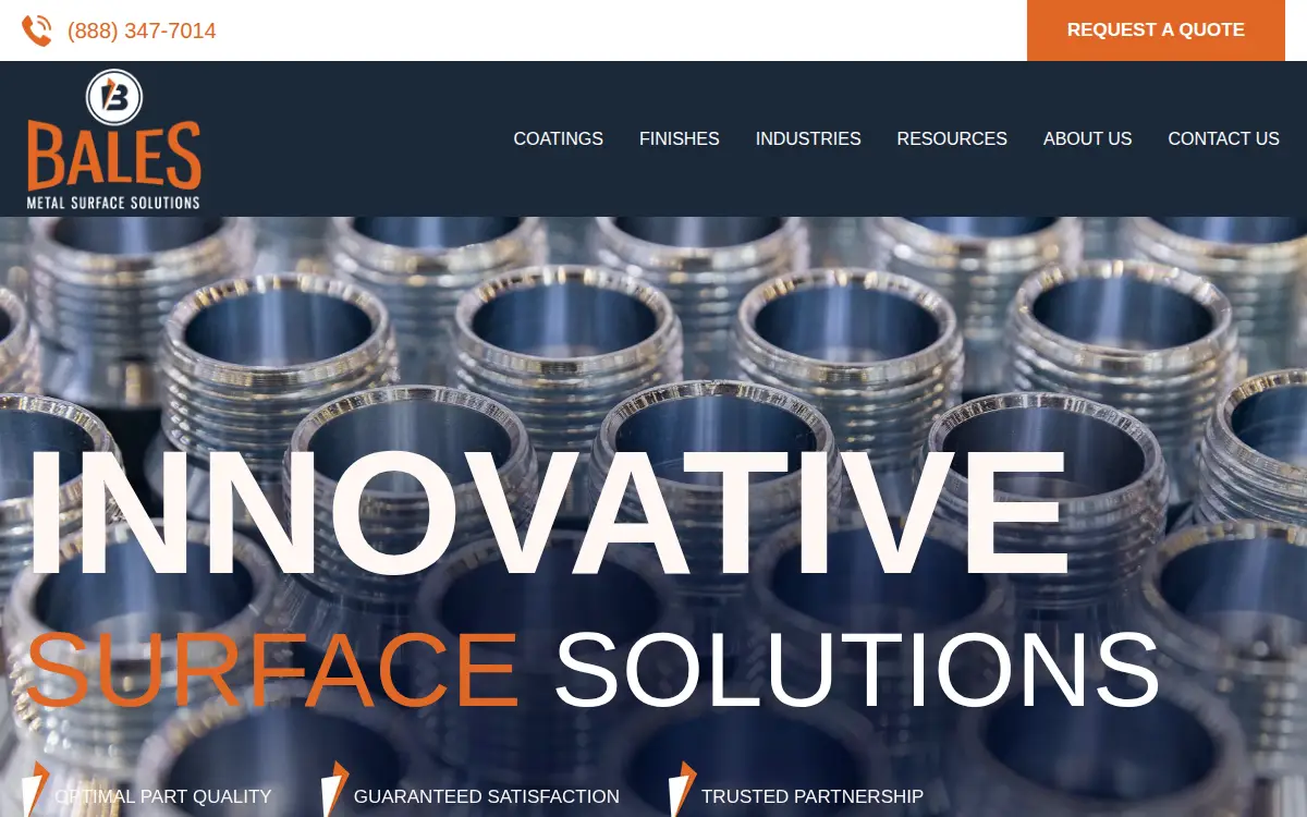 Homepage of Bales Mold Service, INC.