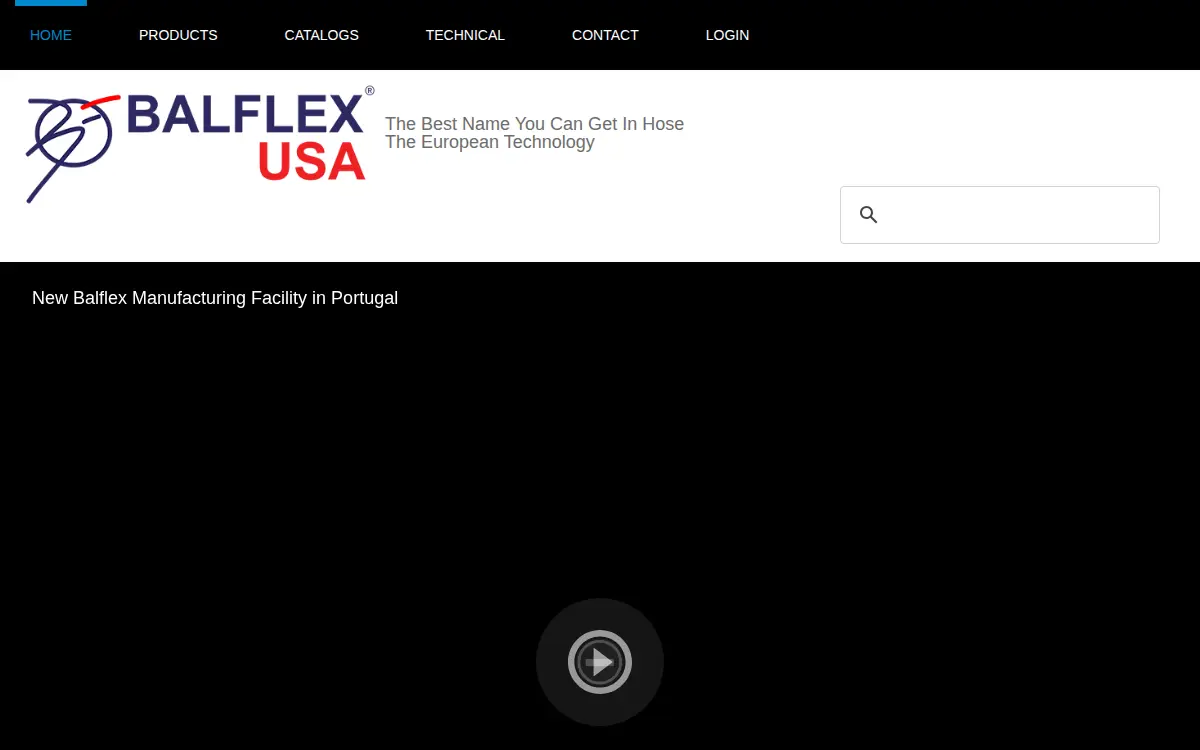 Homepage of Balflex Usa, LLC