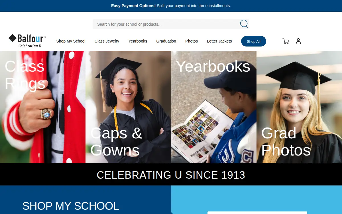 Homepage of Commemorative Brands, INC.