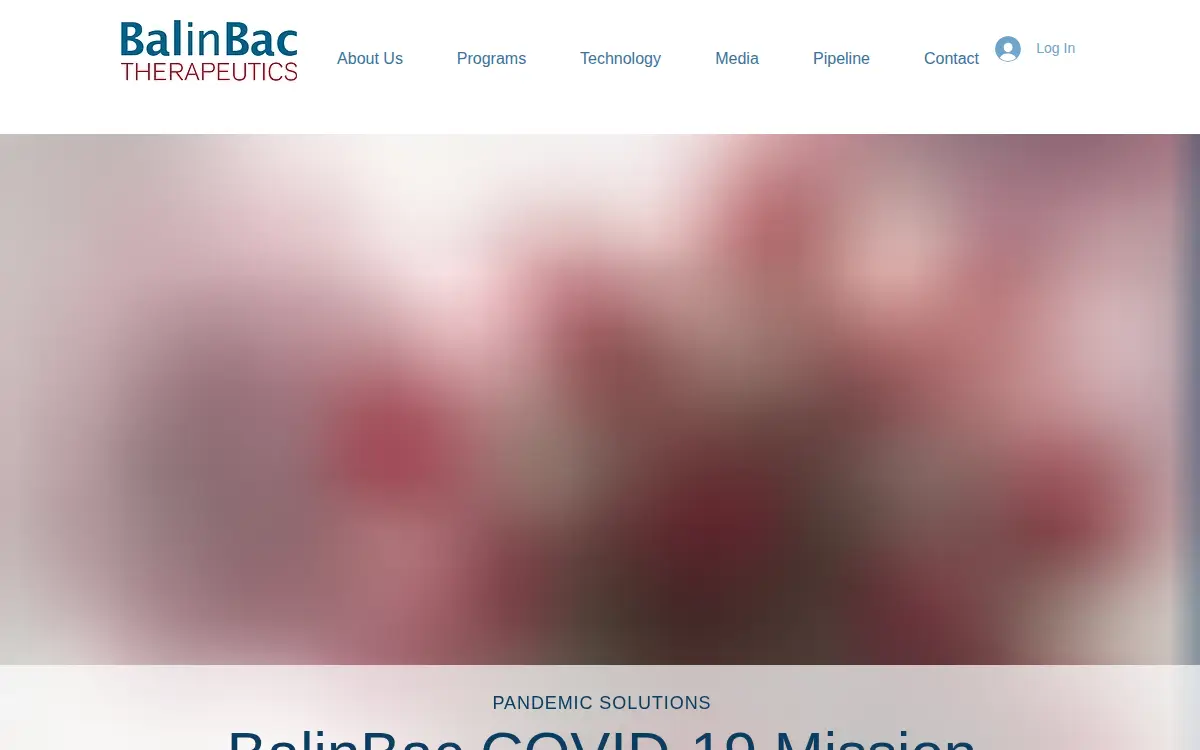 Homepage of Balinbac Therapeutics INC