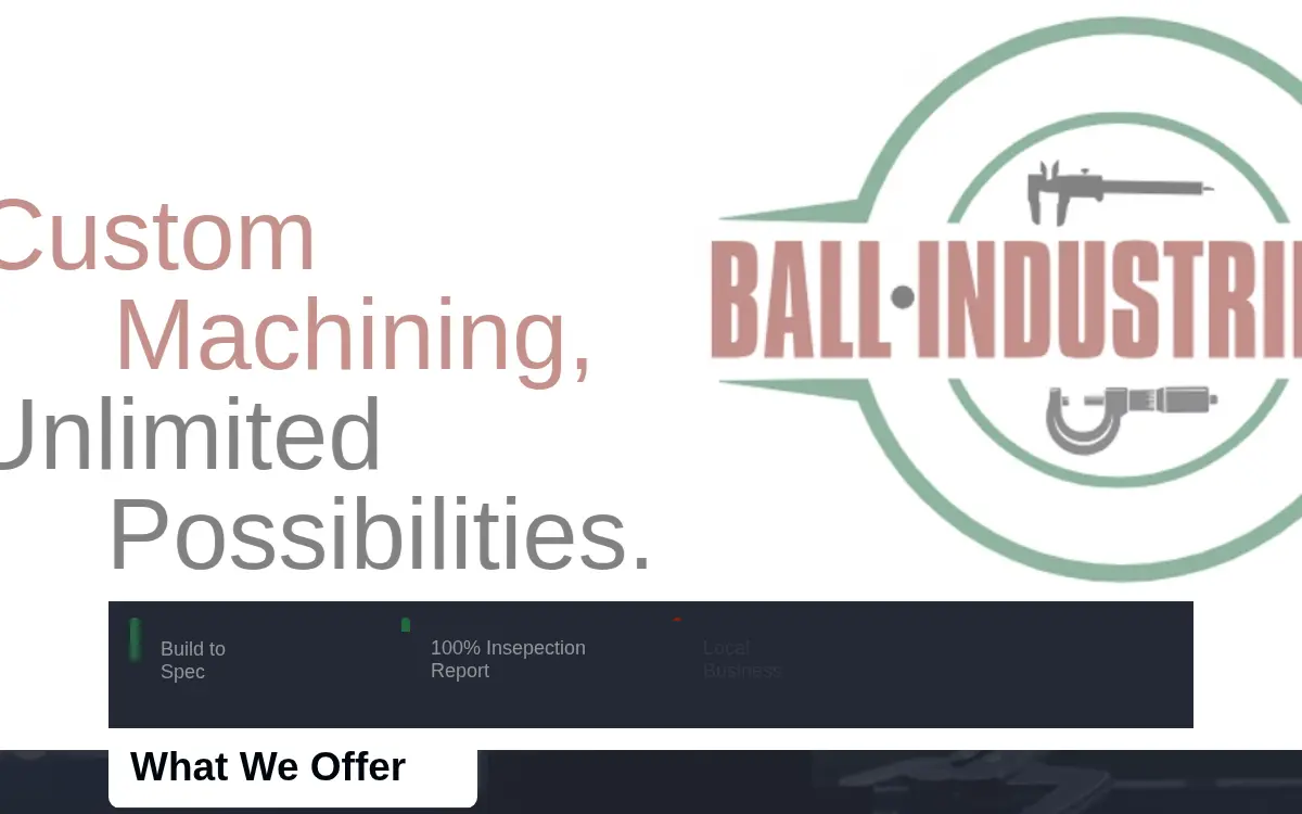Homepage of Ball Industries LLC