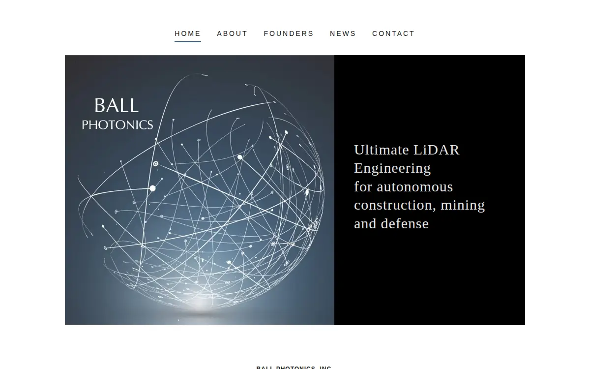 Homepage of Ball Photonics, INC.
