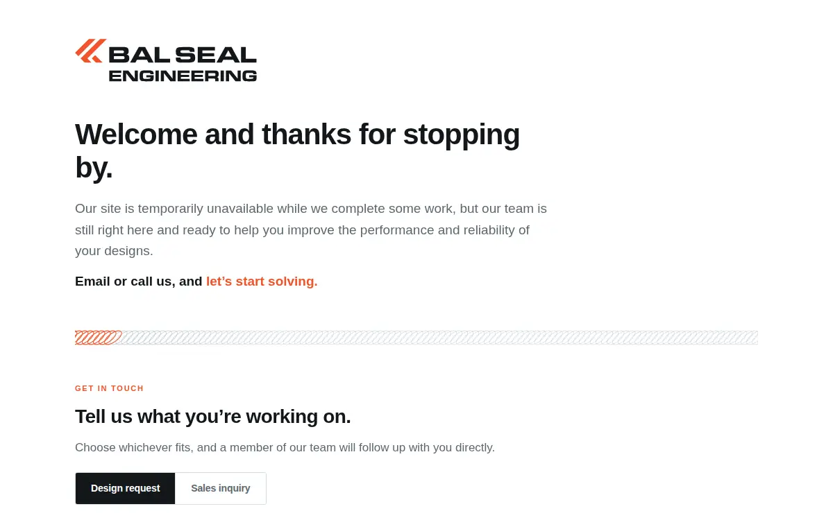 Homepage of Bal Seal Engineering, INC.