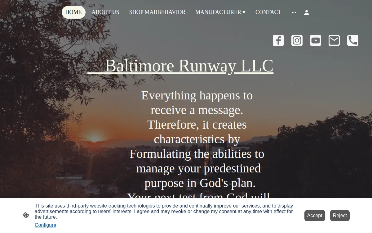 Homepage of Baltimore Runway LLC