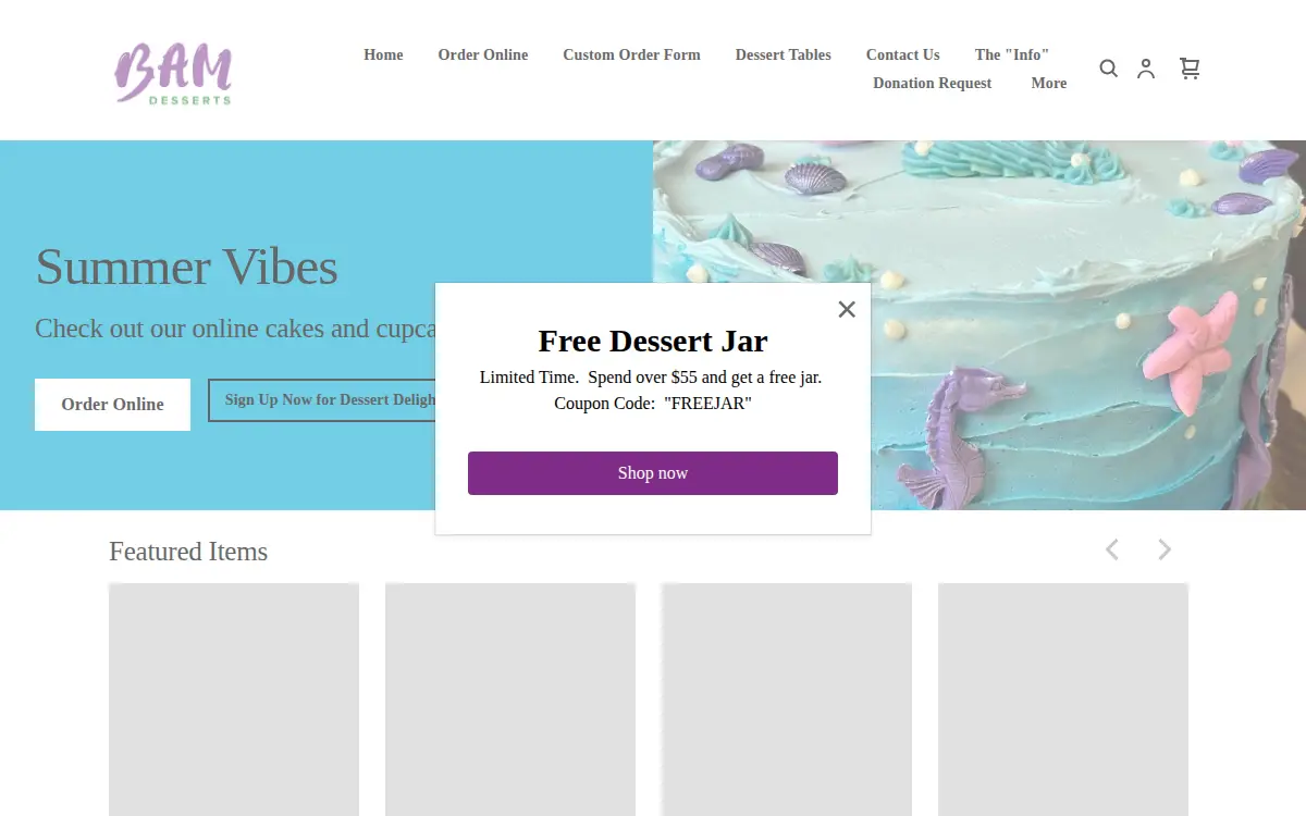 Homepage of Bam Sunshine Group LLC