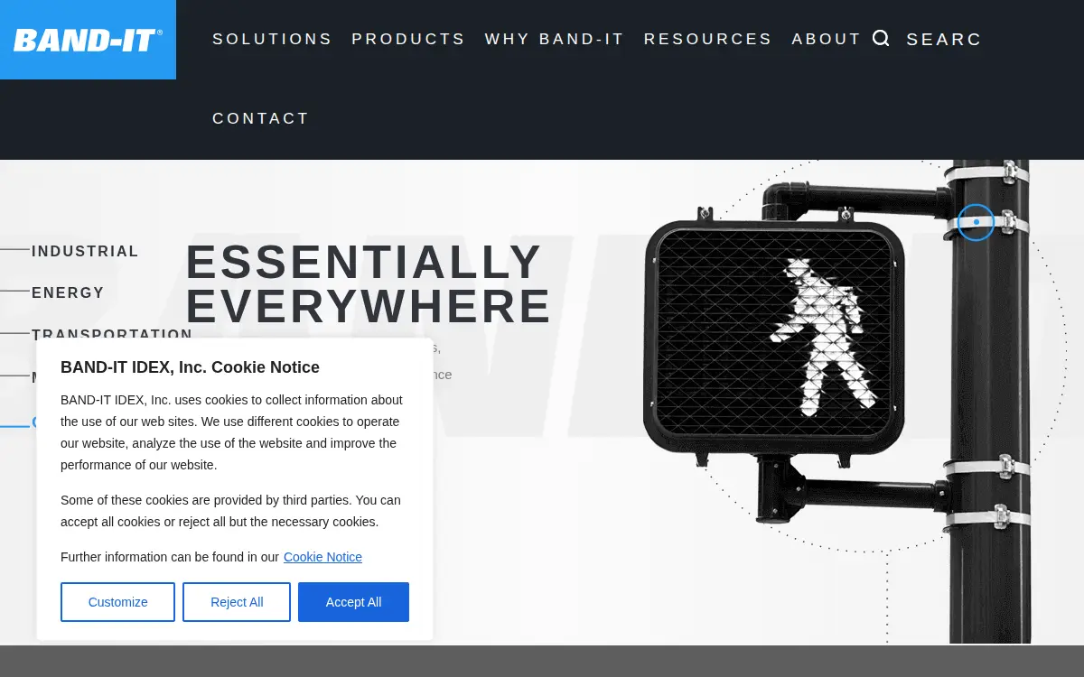 Homepage of Band-it-idex, INC.