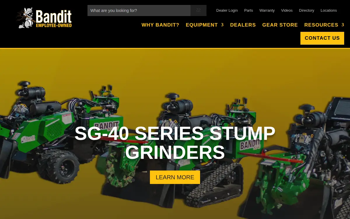 Homepage of Bandit Industries, INC.