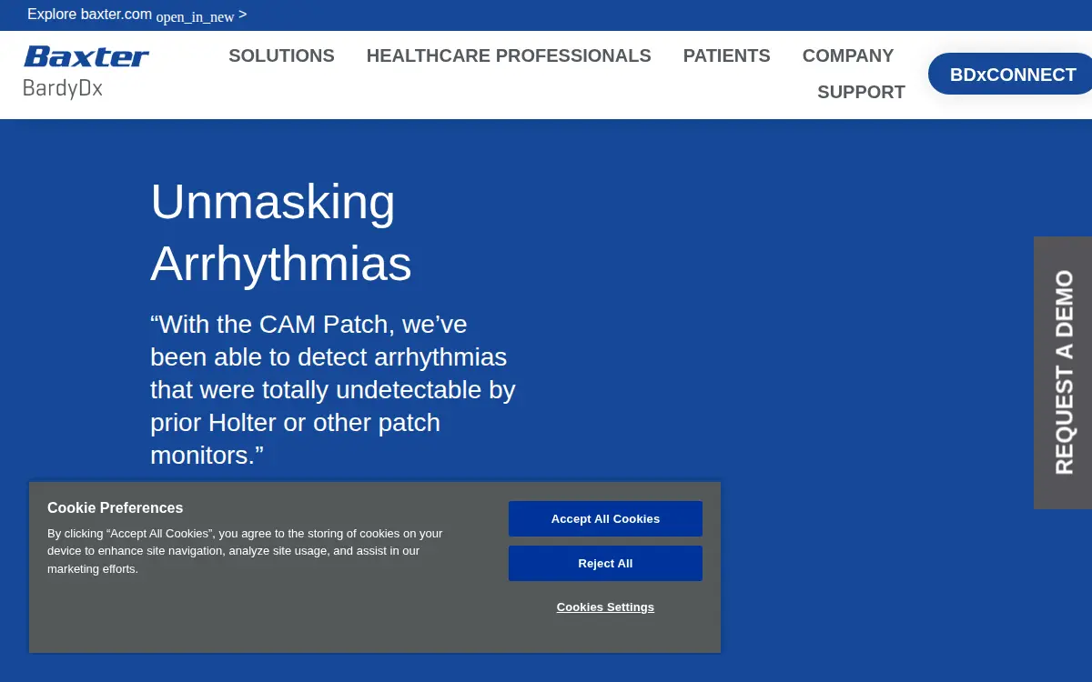 Homepage of Bardy Diagnostics INC