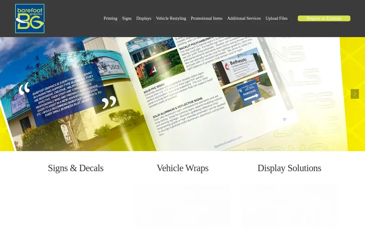 Homepage of Pax Printing LLC