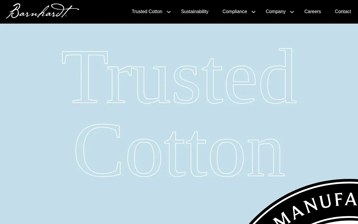 Homepage of Barnhardt Manufacturing Company