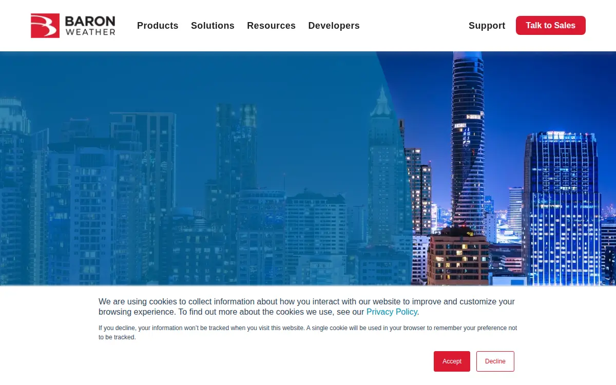 Homepage of Baron Weather, INC
