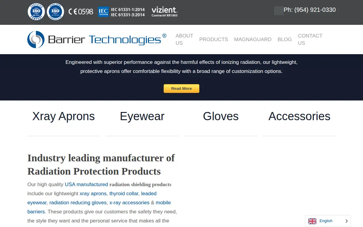 Homepage of Barrier Technologies LLC