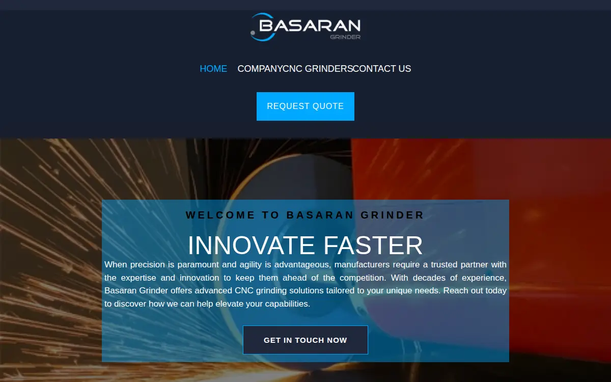 Homepage of Basaran Grinder CORP.