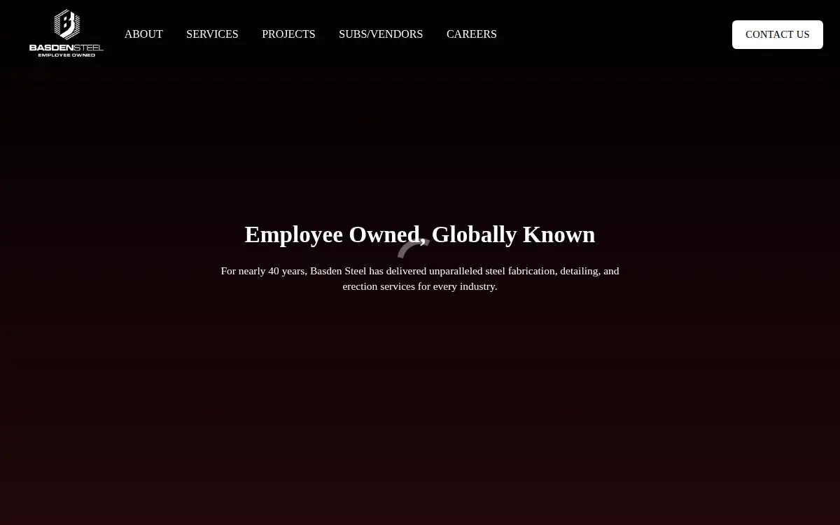 Homepage of Basden Steel Corporation