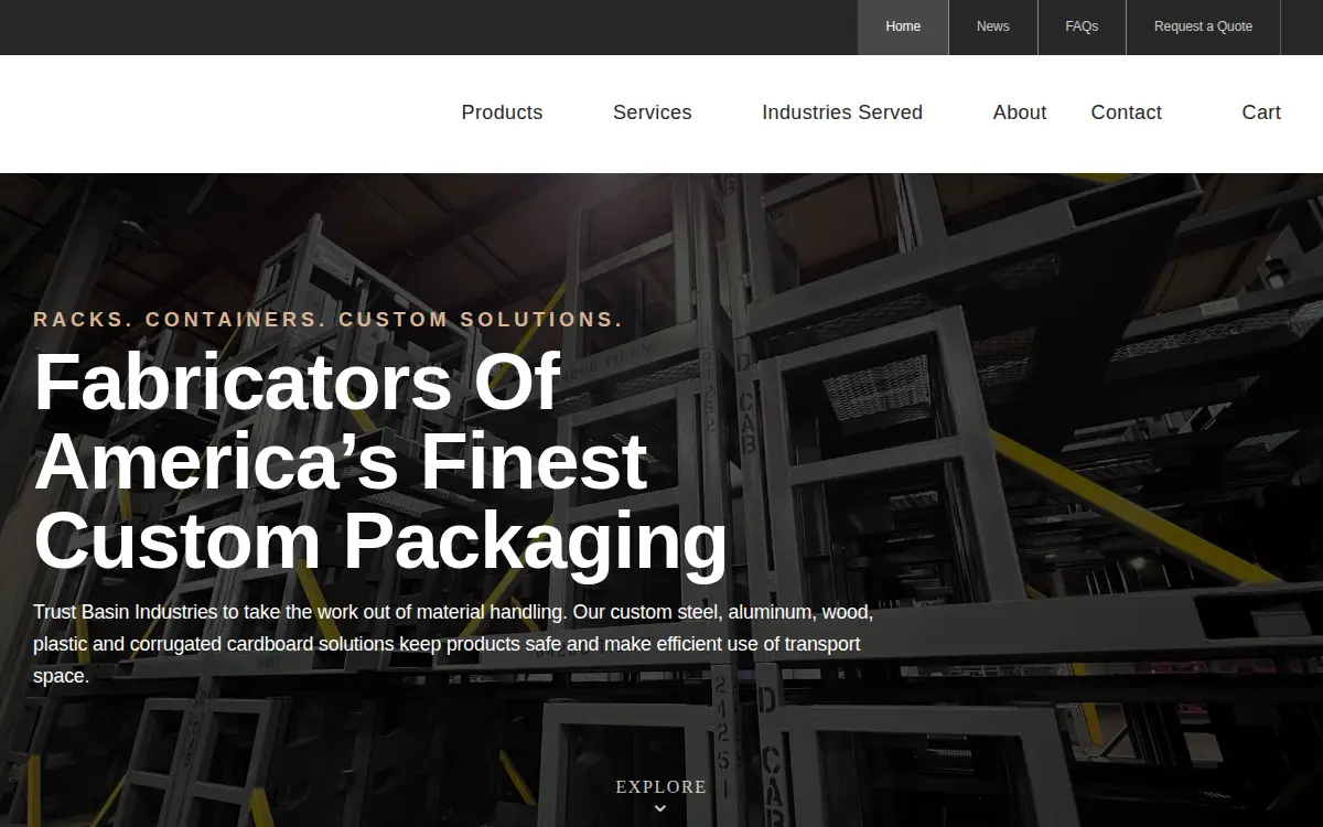 Homepage of Basin Material Handling LLC