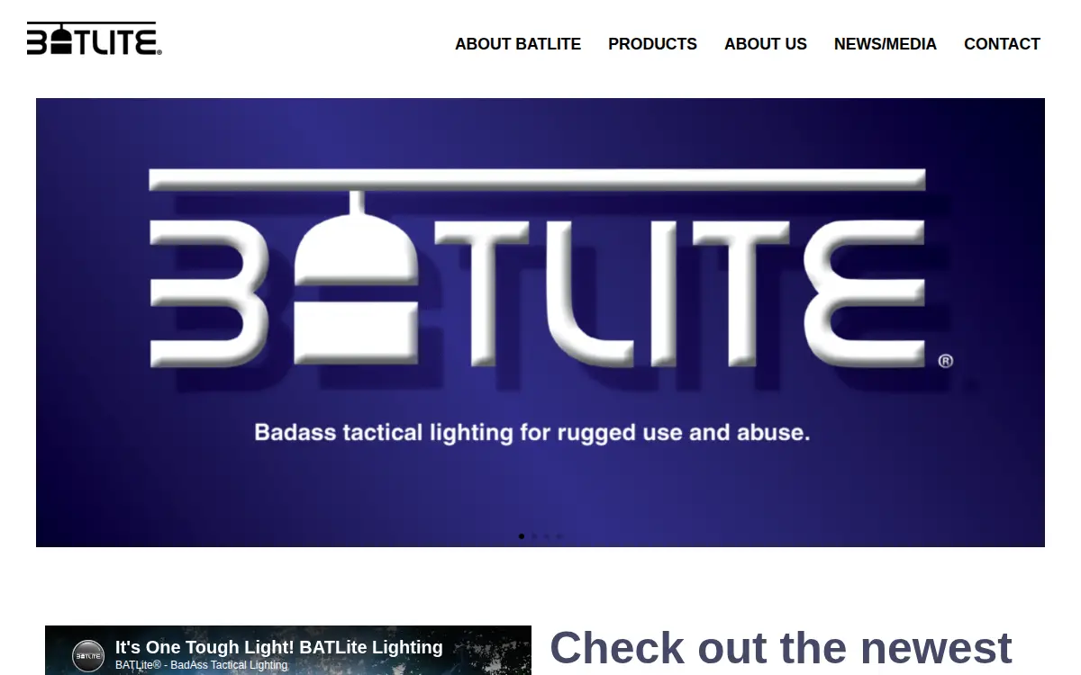 Homepage of Batlite Lighting LLC